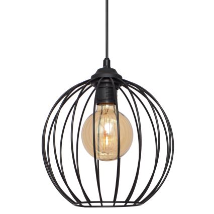 Κρεμαστό φωτιστικό οροφής μονόφωτο MERCURE 1xE27/15W/230V διάμετρος 24 cm μαύρο