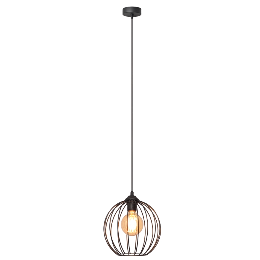 Κρεμαστό φωτιστικό οροφής μονόφωτο MERCURE 1xE27/15W/230V διάμετρος 24 cm μαύρο