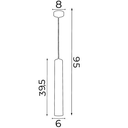 Κρεμαστό φωτιστικό οροφής μονόφωτο NEST 1xGU10/8W/230V λευκό/γυαλιστερό χρώμιο