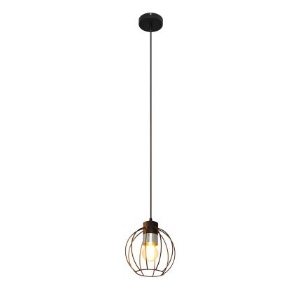 Κρεμαστό φωτιστικό οροφής μονόφωτο STARLIGHT 1xE27/15W/230V μαύρο/ασήμι