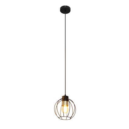 Κρεμαστό φωτιστικό οροφής μονόφωτο STARLIGHT 1xE27/15W/230V μαύρο/χρυσαφί