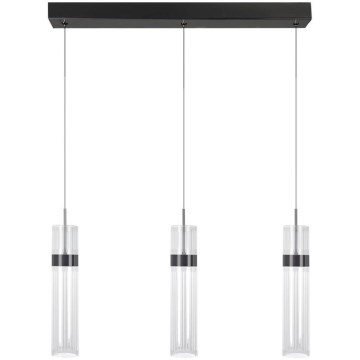 Κρεμαστό LED φωτιστικό σε καλώδιο AMBIENTE 3xLED/6W/230V 3000/4000/6000K μαύρο
