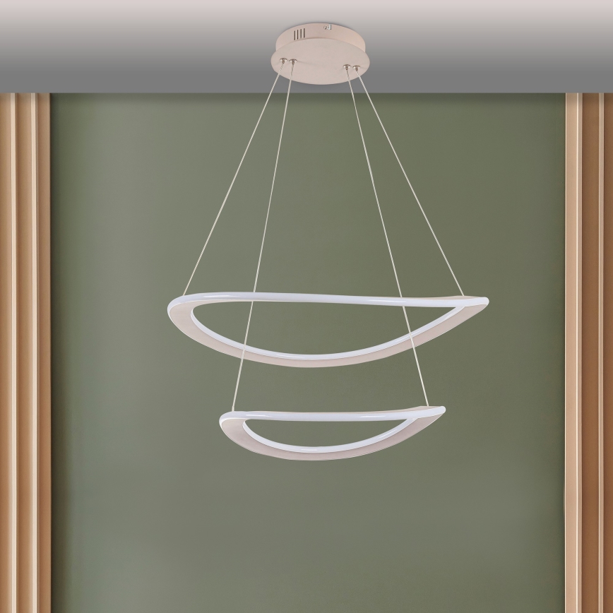 Κρεμαστό LED φωτιστικό σε καλώδιο CASHMERE LED/75W/230V Ø 59,5 εκ., λευκό