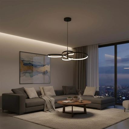 Κρεμαστό LED φωτιστικό σε καλώδιο RIBBON LED/37W/230V 4000K μαύρο