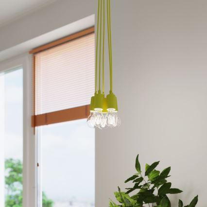 Κρεμαστό πολύφωτο DIEGO 1xE27/60W/230V κίτρινο