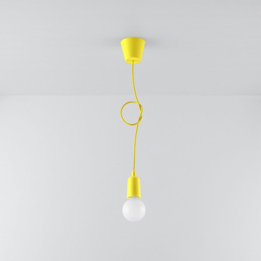 Κρεμαστό πολύφωτο DIEGO 1xE27/60W/230V κίτρινο