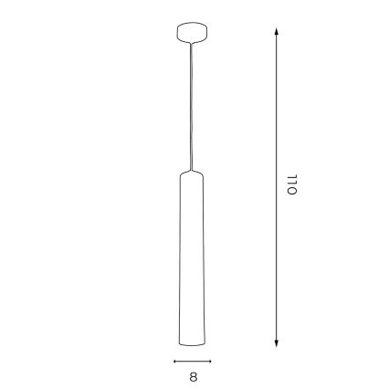 Κρεμαστό πολύφωτο NEST 1xGU10/8W/230V λευκό/χρυσό
