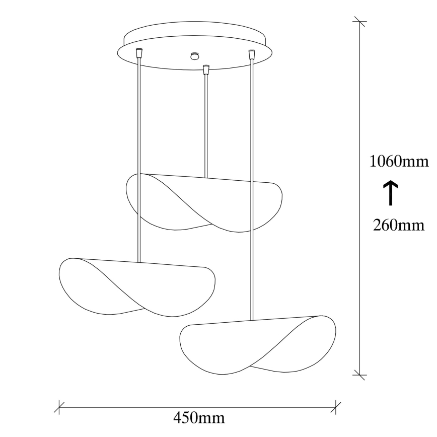 Κρεμαστό πολύφωτο SIVANI 3xE27/100W/230V