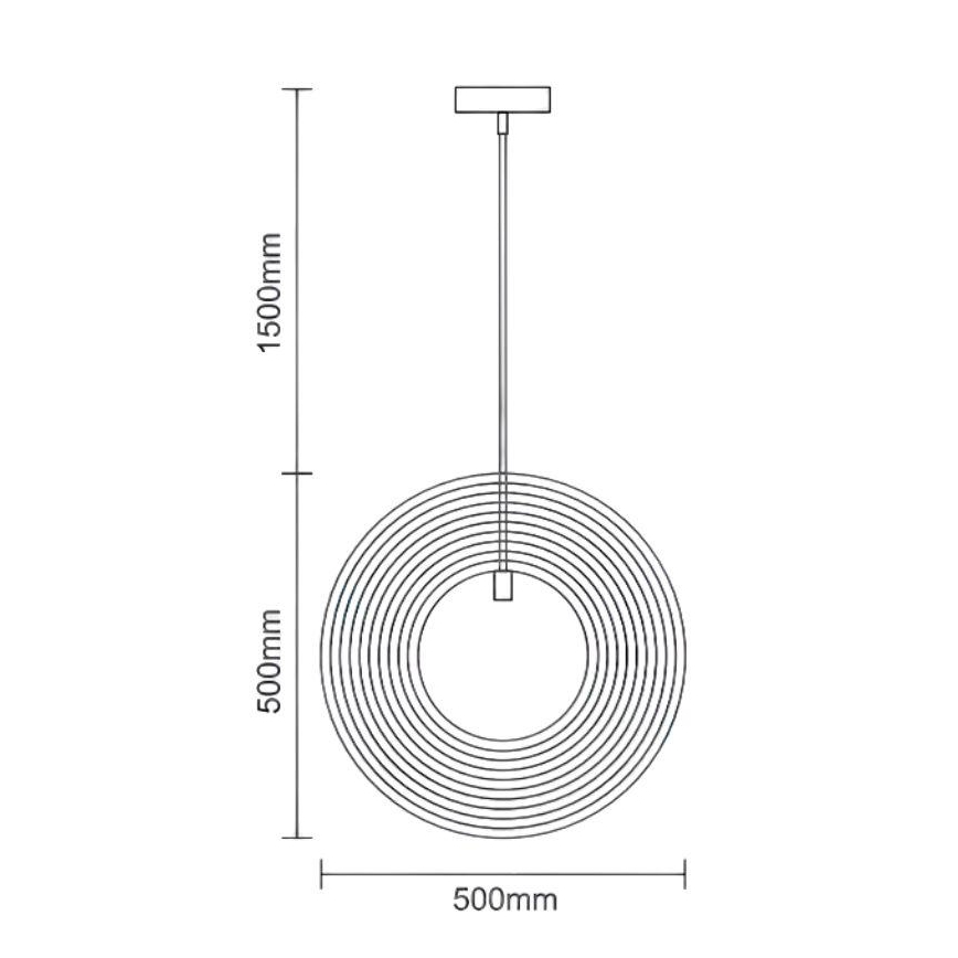 Κρεμαστό ξύλινο φωτιστικό με καλώδιο ανάρτησης 1xE27/60W/230V Ø 50 cm μασίφ/καπλαμάς/καουτσουκόξυλο