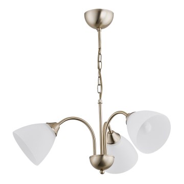 Κρεμαστός πολυέλαιος ENIGMA με αλυσίδα 3xE14/10W/230V, μπρονζέ