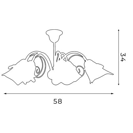 Κρεμαστός πολυέλαιος KOKARDA 5xE14/60W/230V