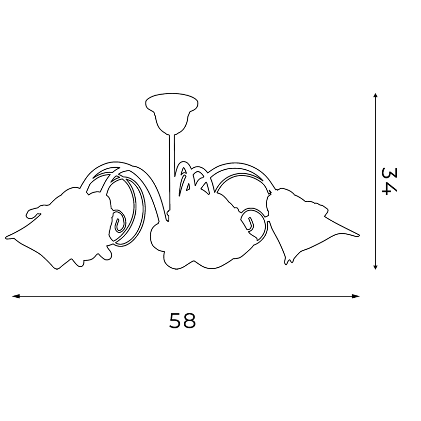 Κρεμαστός πολυέλαιος KOKARDA 5xE14/60W/230V