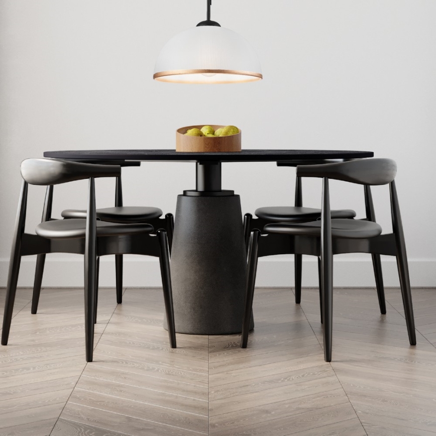 Κρεμαστός πολυέλαιος RETRO 1xE27/60W/230V μαύρο ματ