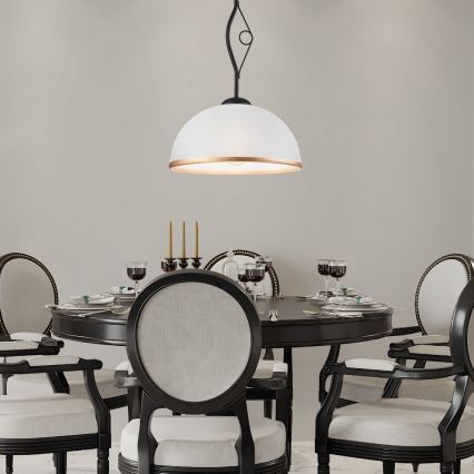 Κρεμαστός πολυέλαιος RETRO 1xE27/60W/230V μαύρο ματ