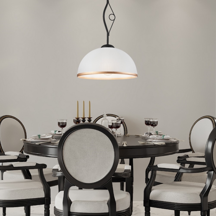 Κρεμαστός πολυέλαιος RETRO 1xE27/60W/230V μαύρο ματ