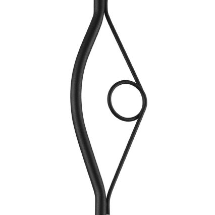 Κρεμαστός πολυέλαιος RETRO 1xE27/60W/230V μαύρο ματ