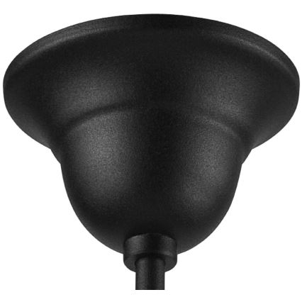 Κρεμαστός πολυέλαιος RETRO 1xE27/60W/230V μαύρο ματ