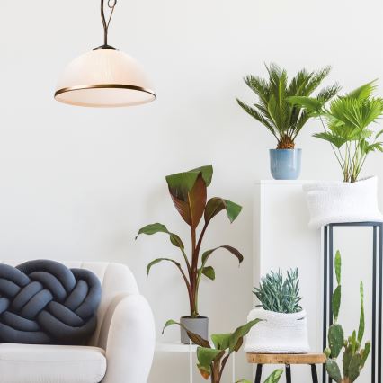 Κρεμαστός πολυέλαιος RETRO II 1xE27/60W/230V μπρονζέ πατίνα