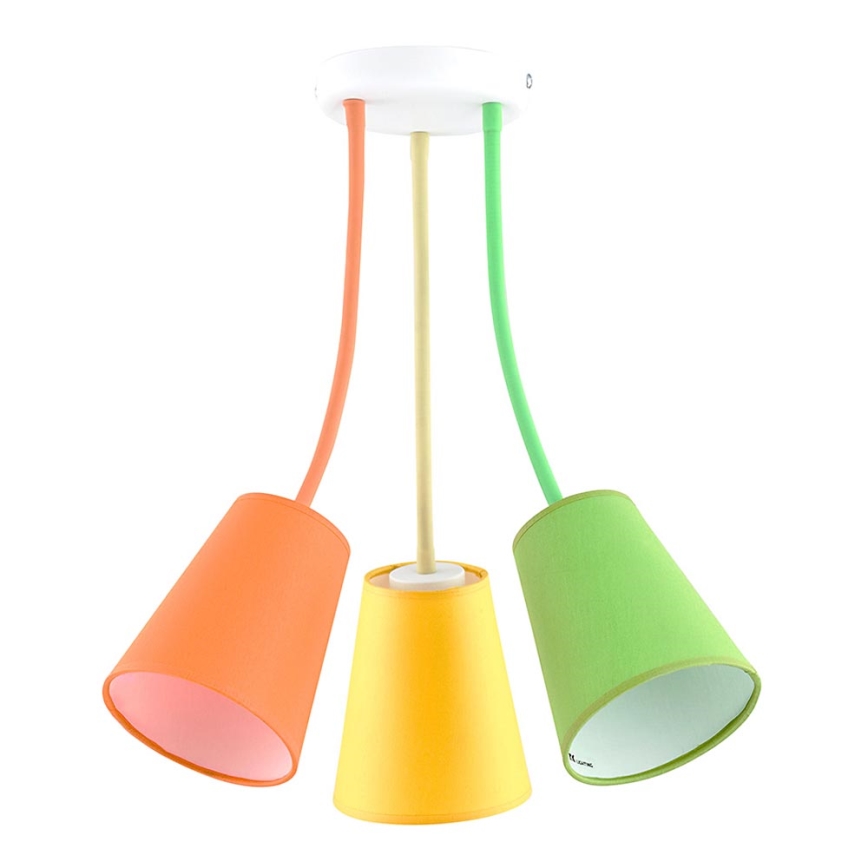 Κρεμαστός πολυέλαιος WIRE COLOUR 3xE27/60W/230V