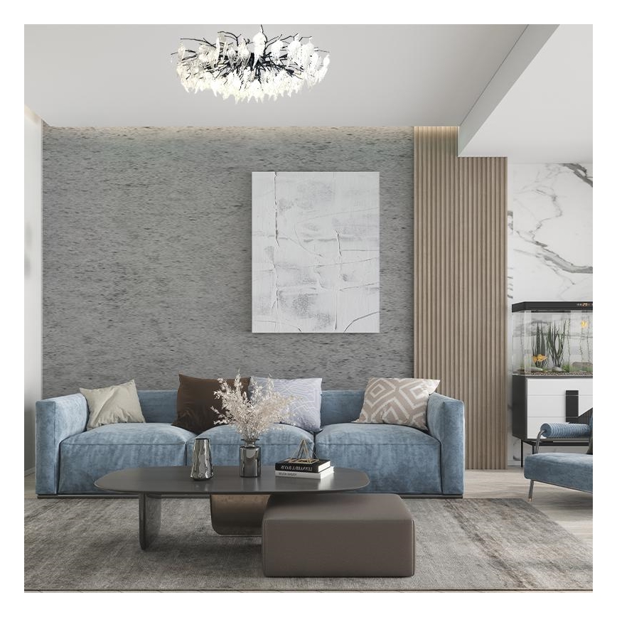 Κρυστάλλινη πλαφονιέρα οροφής 12xG9/40W/230V μαύρο