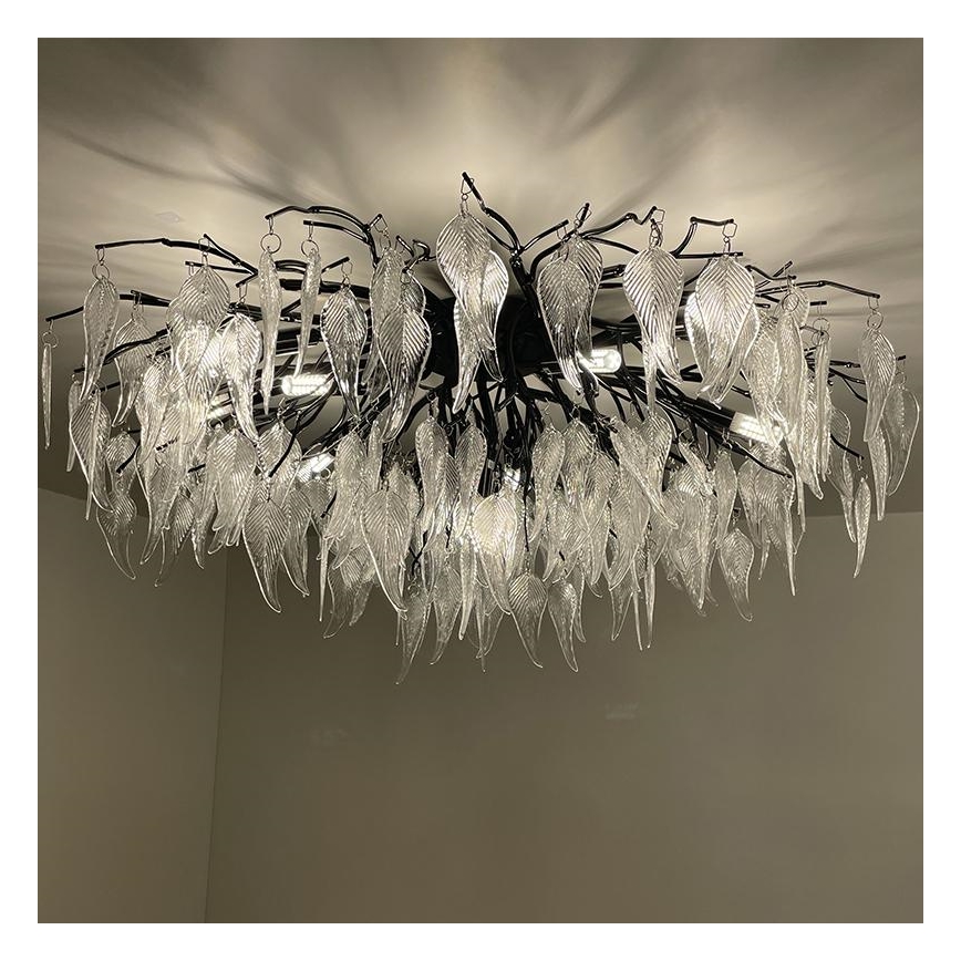 Κρυστάλλινη πλαφονιέρα οροφής 12xG9/40W/230V μαύρο