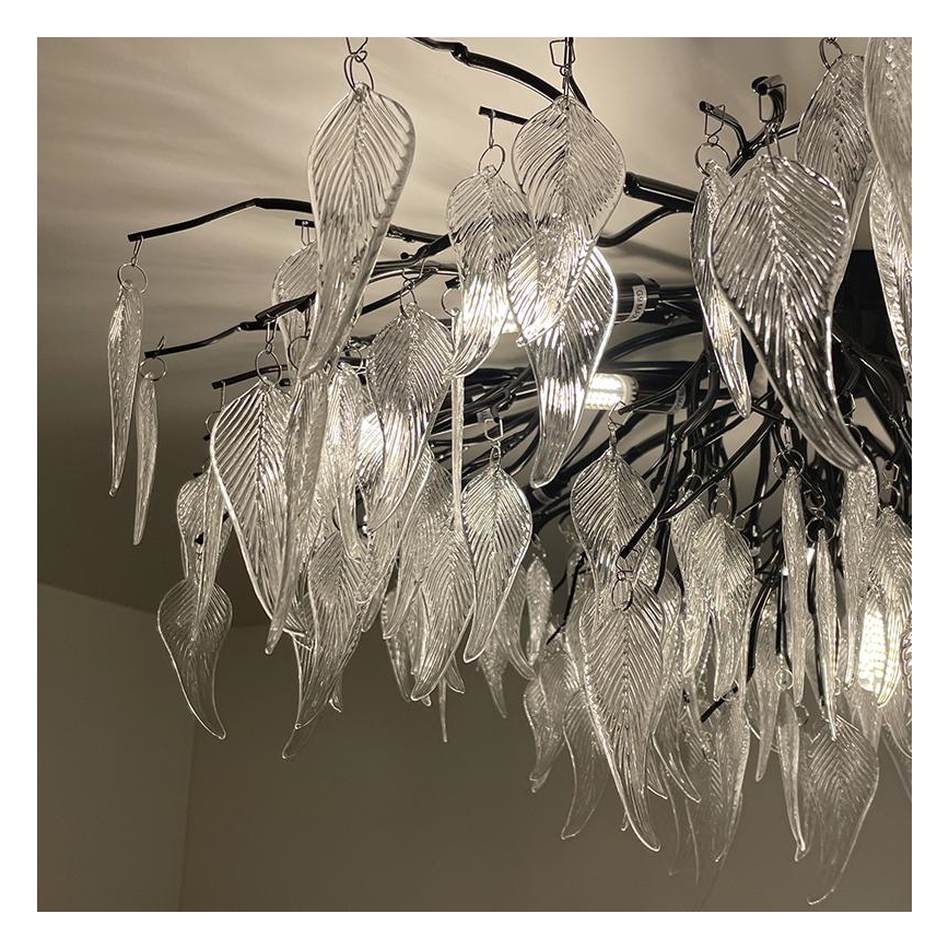 Κρυστάλλινη πλαφονιέρα οροφής 12xG9/40W/230V μαύρο