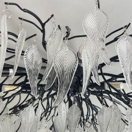 Κρυστάλλινη πλαφονιέρα οροφής 12xG9/40W/230V μαύρο