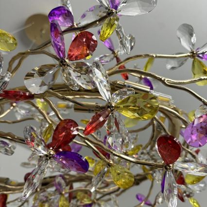 Κρυστάλλινο κρεμαστό φωτιστικό οροφής 16xG9/40W/230V πολύχρωμο