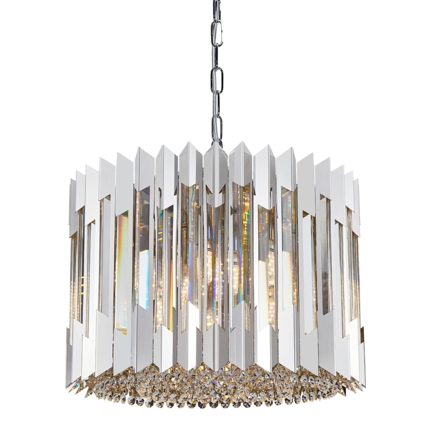 Κρυστάλλινο κρεμαστό φωτιστικό οροφής  RITZ 7xE14/40W/230V γυαλιστερό χρώμιο