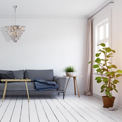 Κρυστάλλινο πολύφωτο με αλυσίδα CHELSEA 6xE14/40W/230V