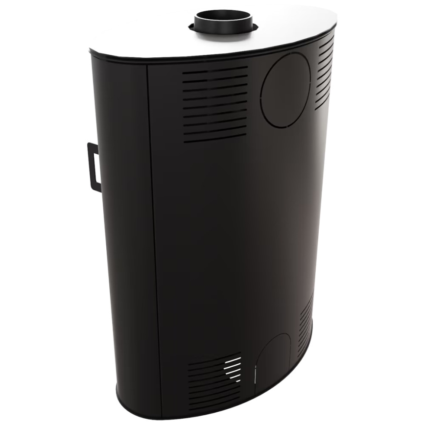 Kratki - Ξυλόσομπα από ατσάλι με αυτόματο κλείσιμο πόρτας 10kW 150 mm μαύρο