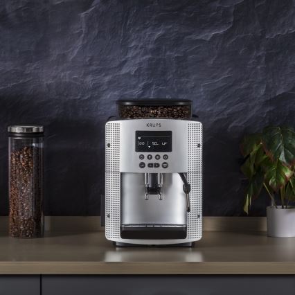 Krups - Αυτόματη καφετιέρα ESSENTIAL 1450W/230V ασημί