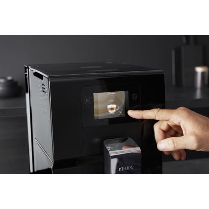 Krups - Αυτόματη καφετιέρα με κανάτα γάλακτος INTUITION PREFERENCE 1450W/230V μαύρο