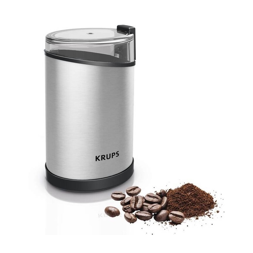 Krups - Hλεκτρικός μύλος καφέ 85g FAST-TOUCH 200W/230V ματ χρώμιο
