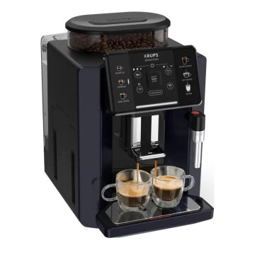 Krups - Αυτόματη καφετιέρα με κανάτα γάλακτος SENSATION 1450W/230V μαύρο