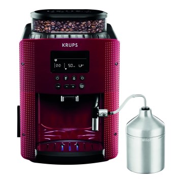 Krups - Αυτόματη καφετιέρα με κανάτα γάλακτος ESSENTIAL 1450W/230V κόκκινο