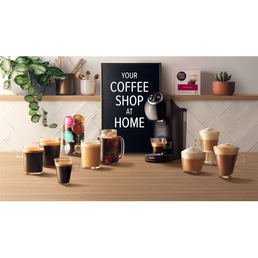 Krups - Καφετιέρα για κάψουλες NESCAFÉ DOLCE GUSTO GENIO S 1500W ανθρακί