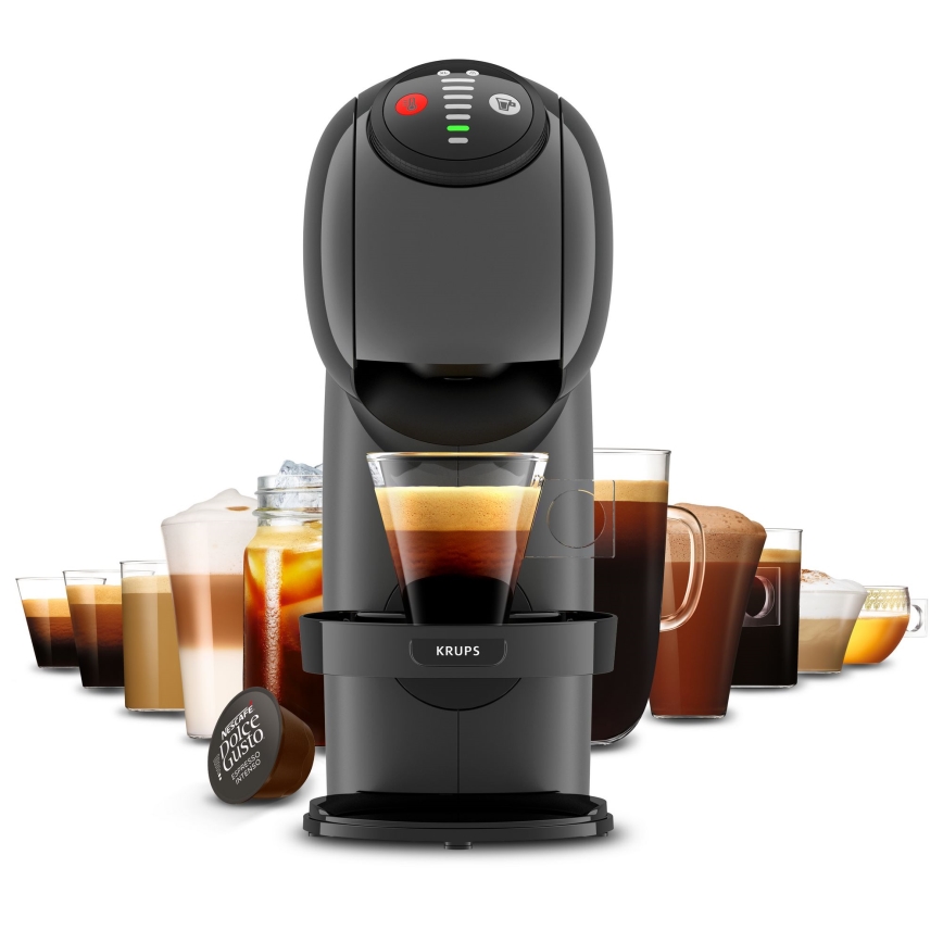 Krups - Καφετιέρα για κάψουλες NESCAFÉ DOLCE GUSTO GENIO S 1500W ανθρακί
