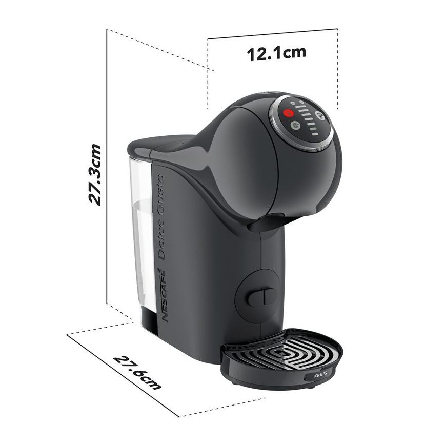 Krups - Καφετιέρα για κάψουλες NESCAFÉ DOLCE GUSTO GENIO S 1500W ανθρακί