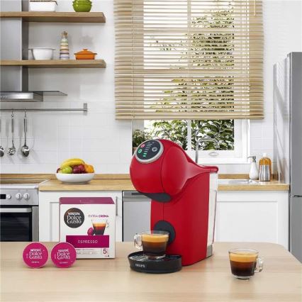 Krups - Καφετιέρα για κάψουλες NESCAFÉ DOLCE GUSTO GENIO S PLUS 1500W κόκκινο