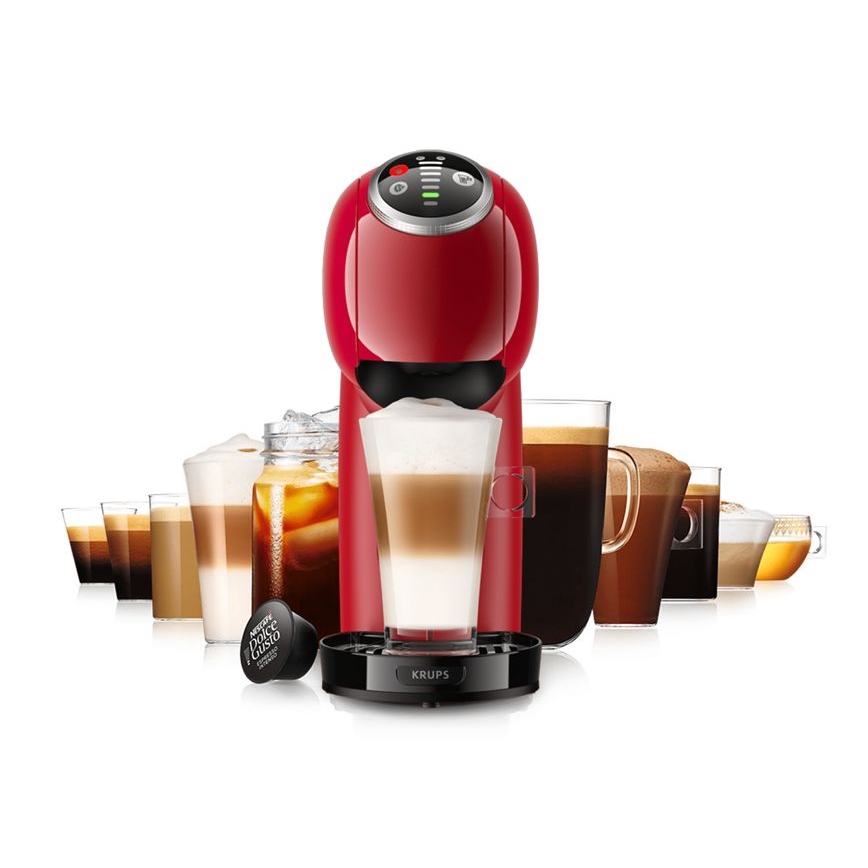 Krups - Καφετιέρα για κάψουλες NESCAFÉ DOLCE GUSTO GENIO S PLUS 1500W κόκκινο