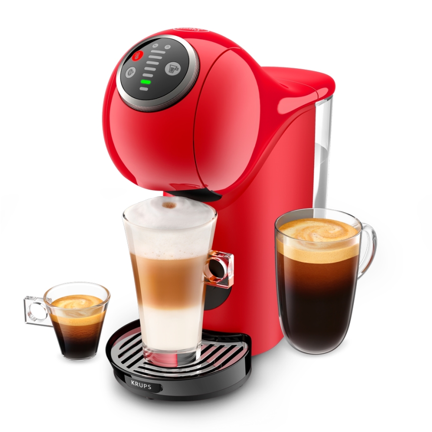 Krups - Καφετιέρα για κάψουλες NESCAFÉ DOLCE GUSTO GENIO S PLUS 1500W κόκκινο