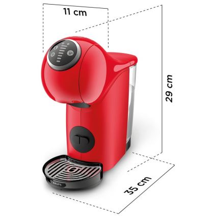 Krups - Καφετιέρα για κάψουλες NESCAFÉ DOLCE GUSTO GENIO S PLUS 1500W κόκκινο
