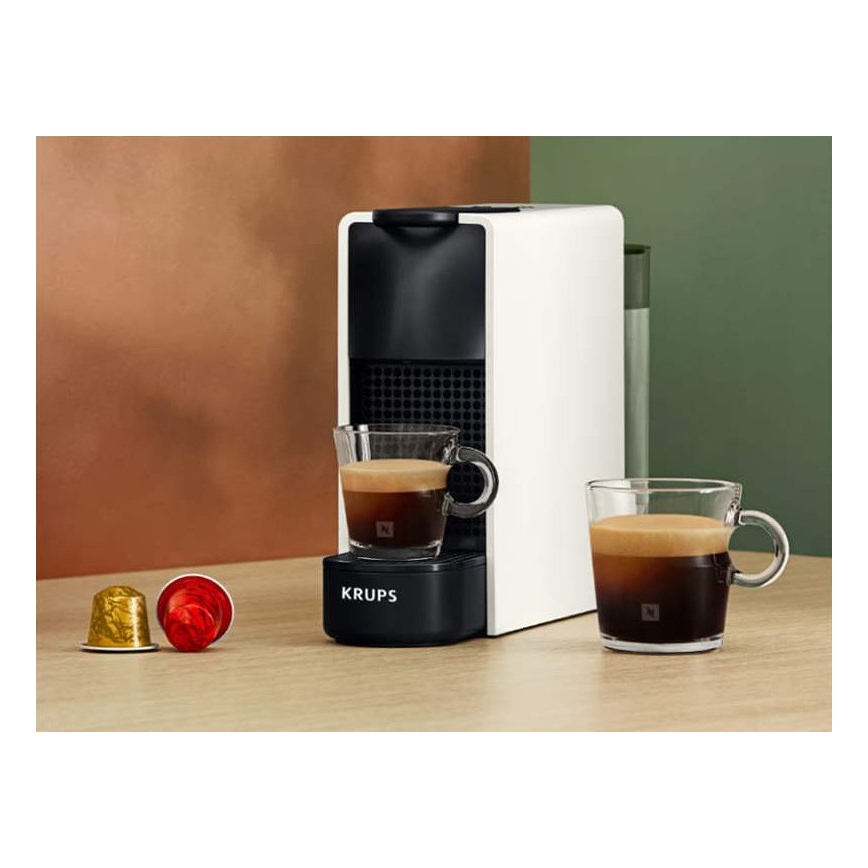 Krups - Καφετιέρα για κάψουλες NESPRESSO Essenza mini 1310W/230V λευκό