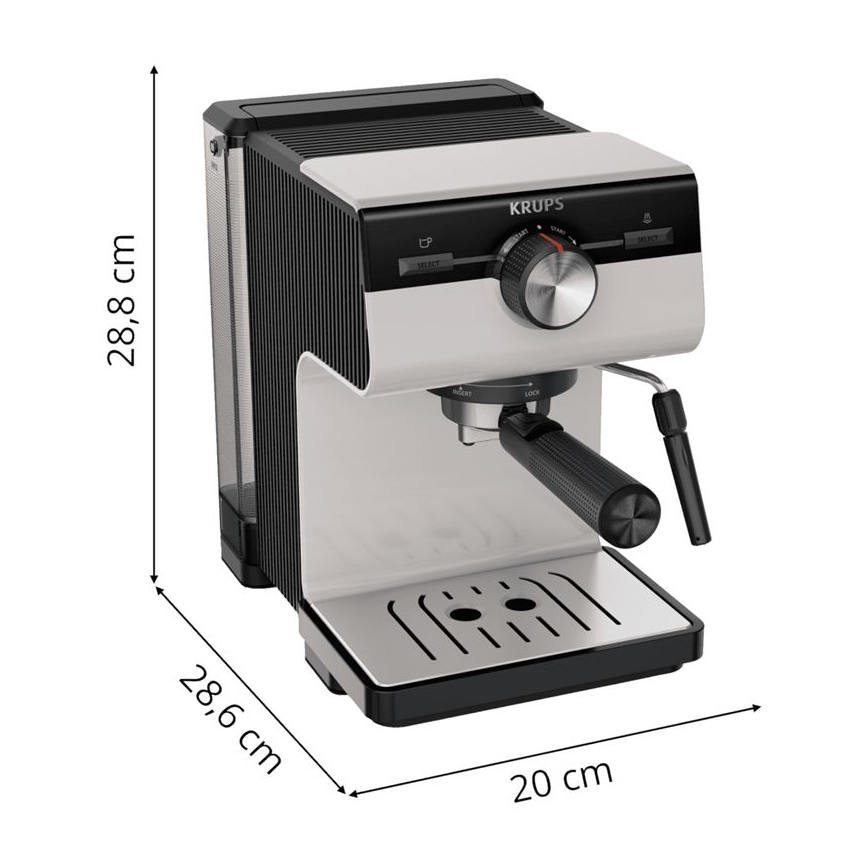 Krups - Μηχανή espresso πίεσης  AUTHENTIC 1450W/230V γκρι