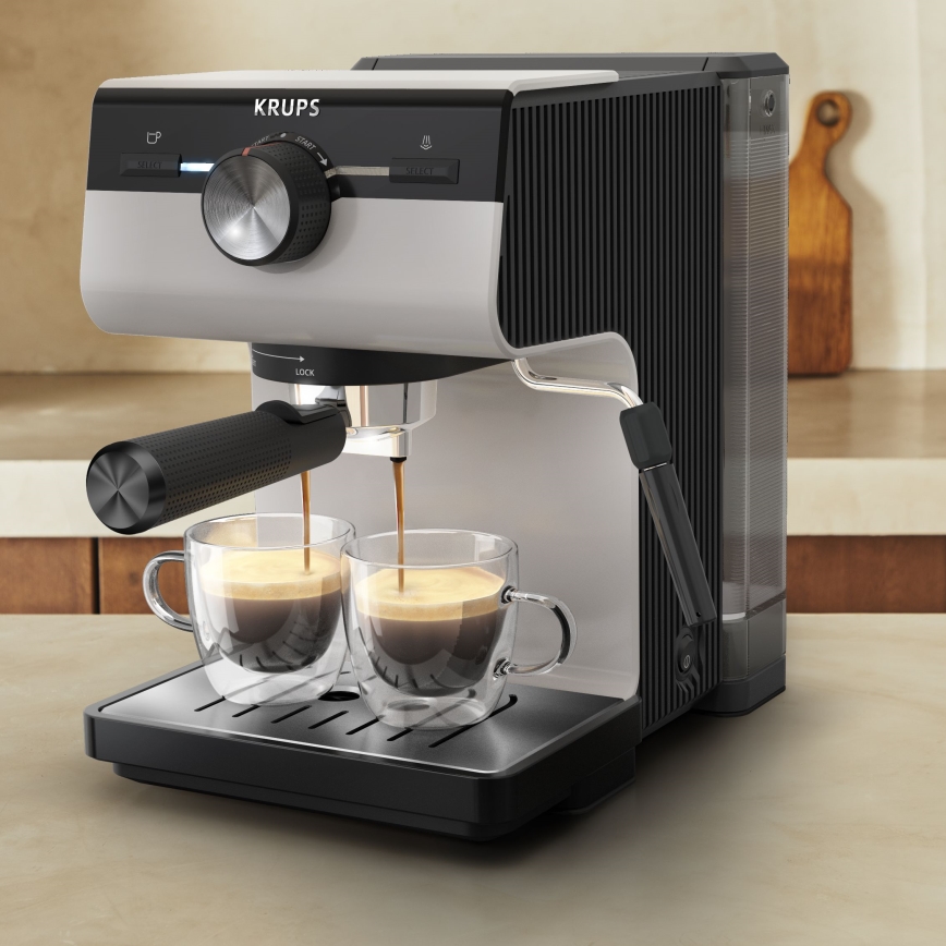 Krups - Μηχανή espresso πίεσης  AUTHENTIC 1450W/230V γκρι