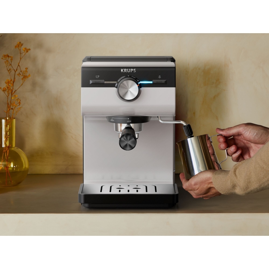 Krups - Μηχανή espresso πίεσης  AUTHENTIC 1450W/230V γκρι