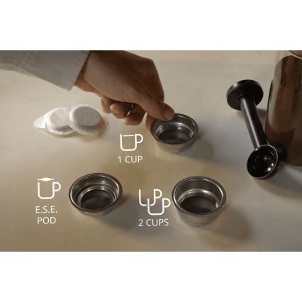 Krups - Μηχανή espresso πίεσης  AUTHENTIC 1450W/230V γκρι