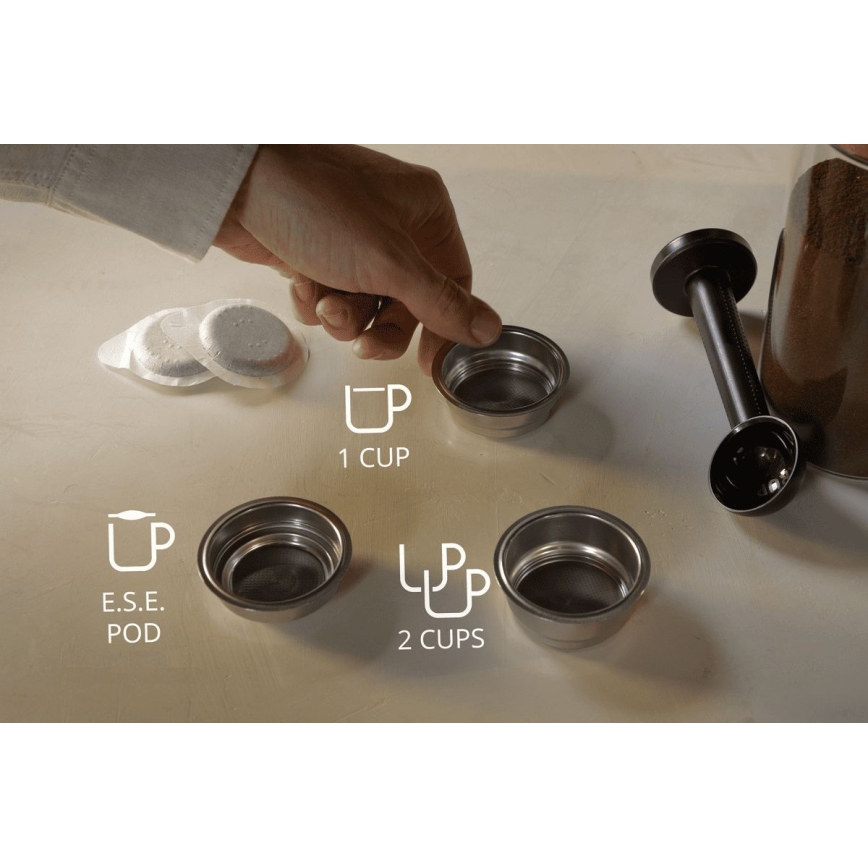 Krups - Μηχανή espresso πίεσης  AUTHENTIC 1450W/230V γκρι