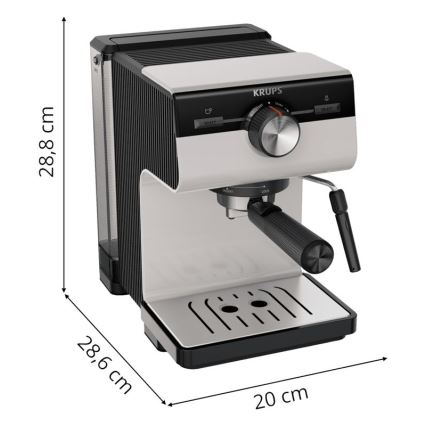 Krups - Μηχανή espresso πίεσης  AUTHENTIC 1450W/230V γκρι